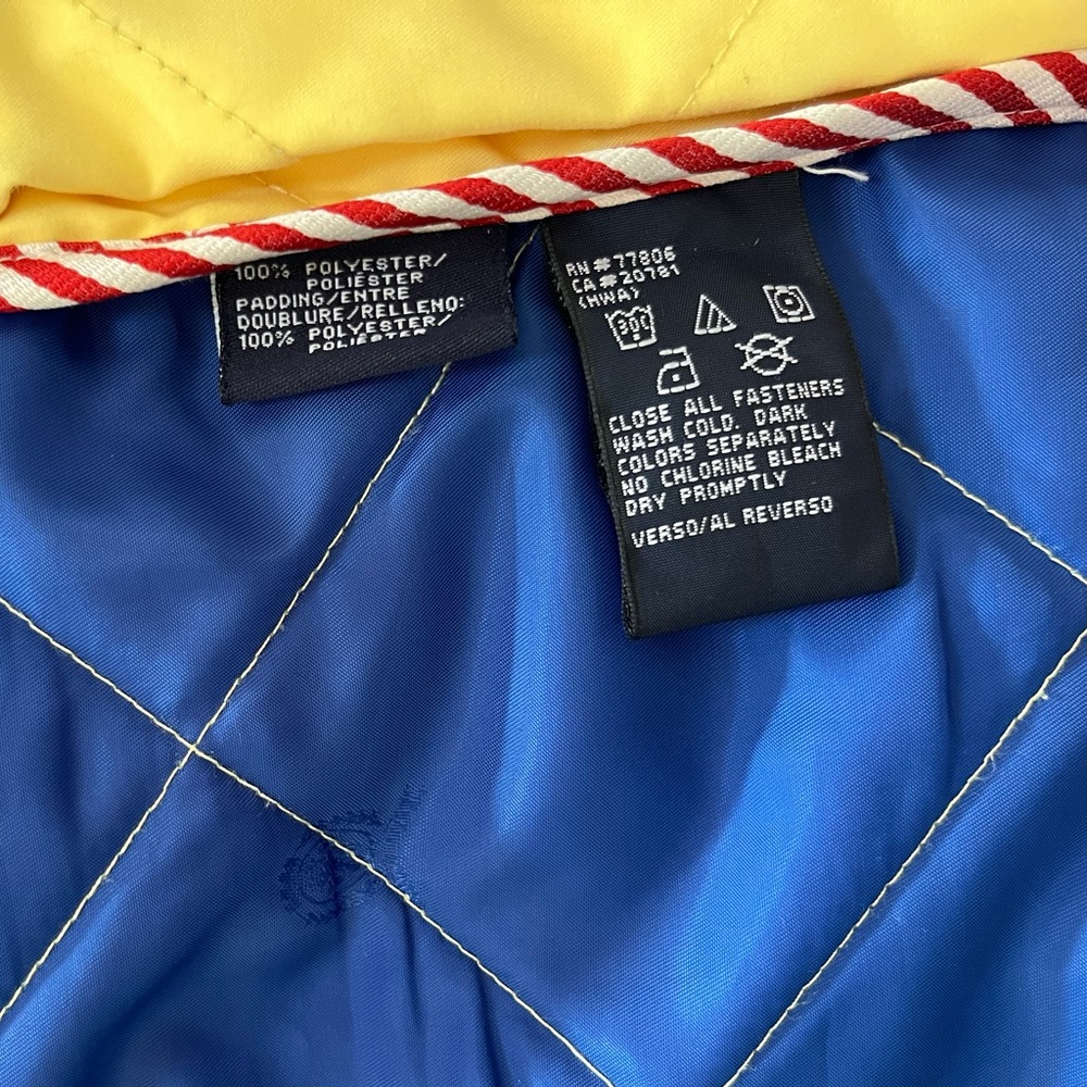 Vintage Tommy Hilfiger Women’s Yellow Coat - Picture 5 of 7